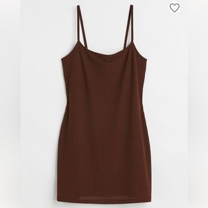 Crochet-look Jersey Dress